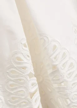 Eveletta cutwork stretch-knit midi skirt