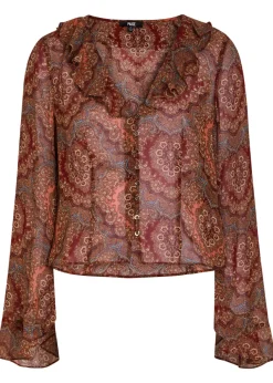 Eve printed silk-chiffon blouse