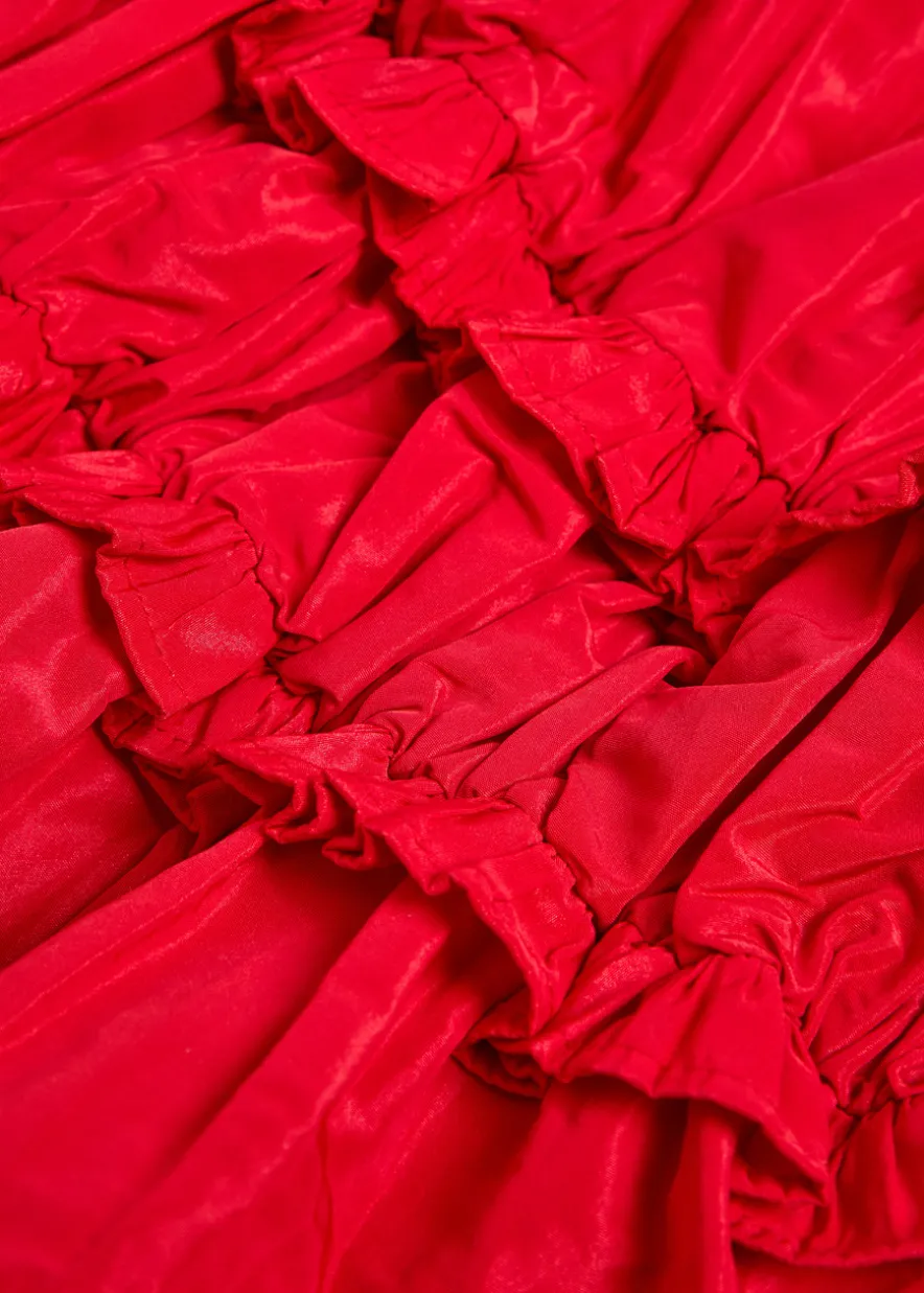 Everly ruffled taffeta blouse
