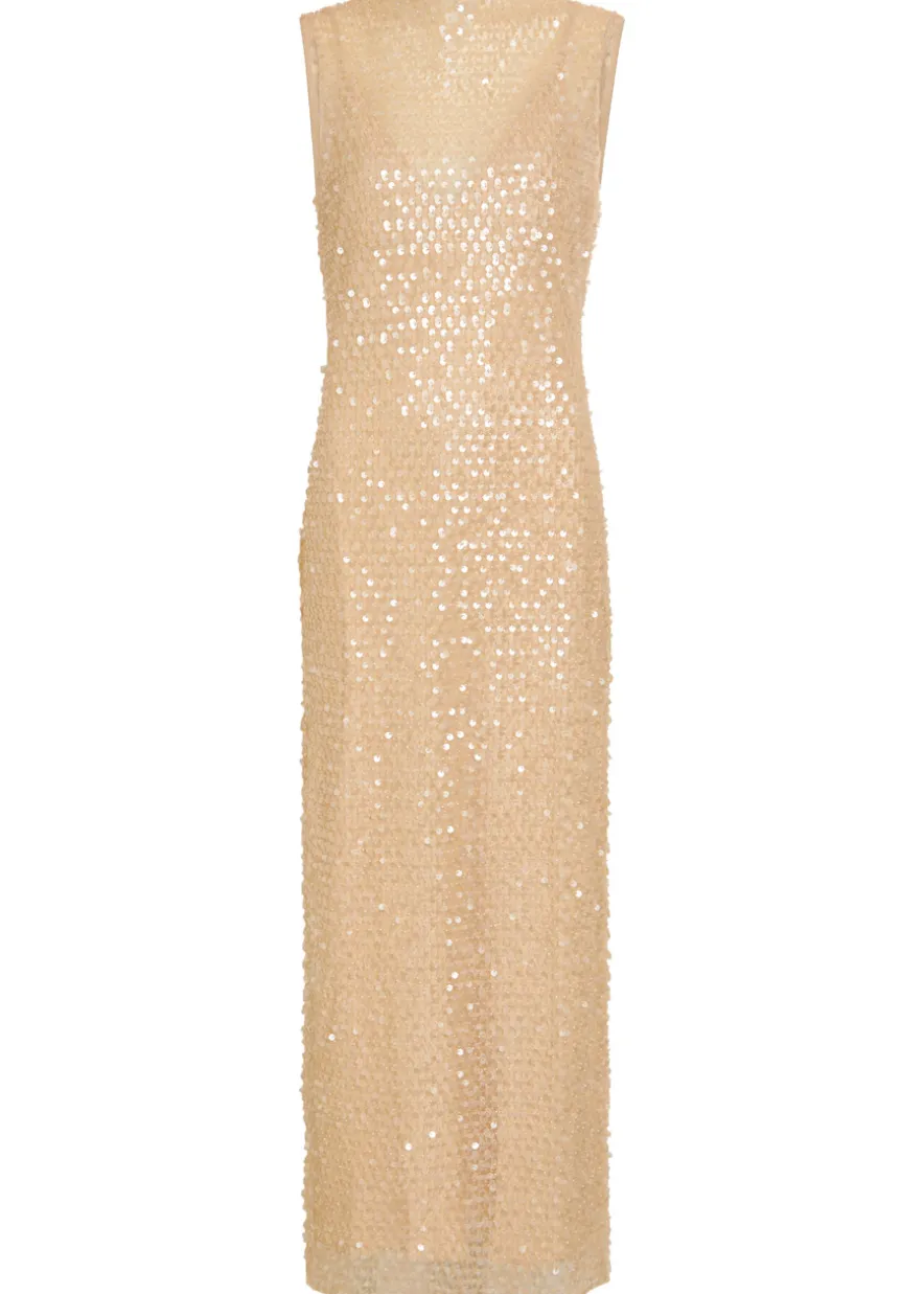 Everly sequin-embellished stretch-mesh maxi dress