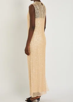 Everly sequin-embellished stretch-mesh maxi dress