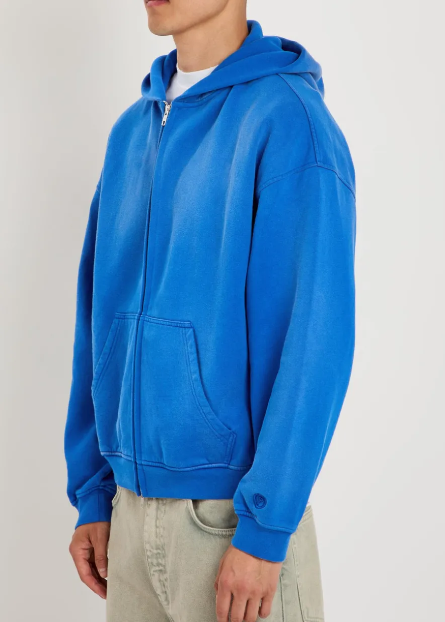 Everyday hooded zip-up cotton sweatshirt