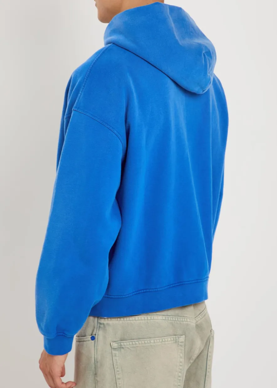 Everyday hooded zip-up cotton sweatshirt