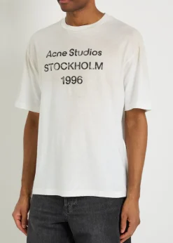 Exford printed cotton-blend T-shirt