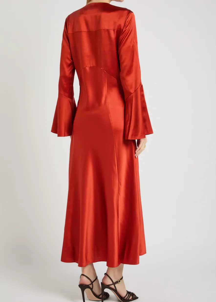 Ezri silk-blend midi dress
