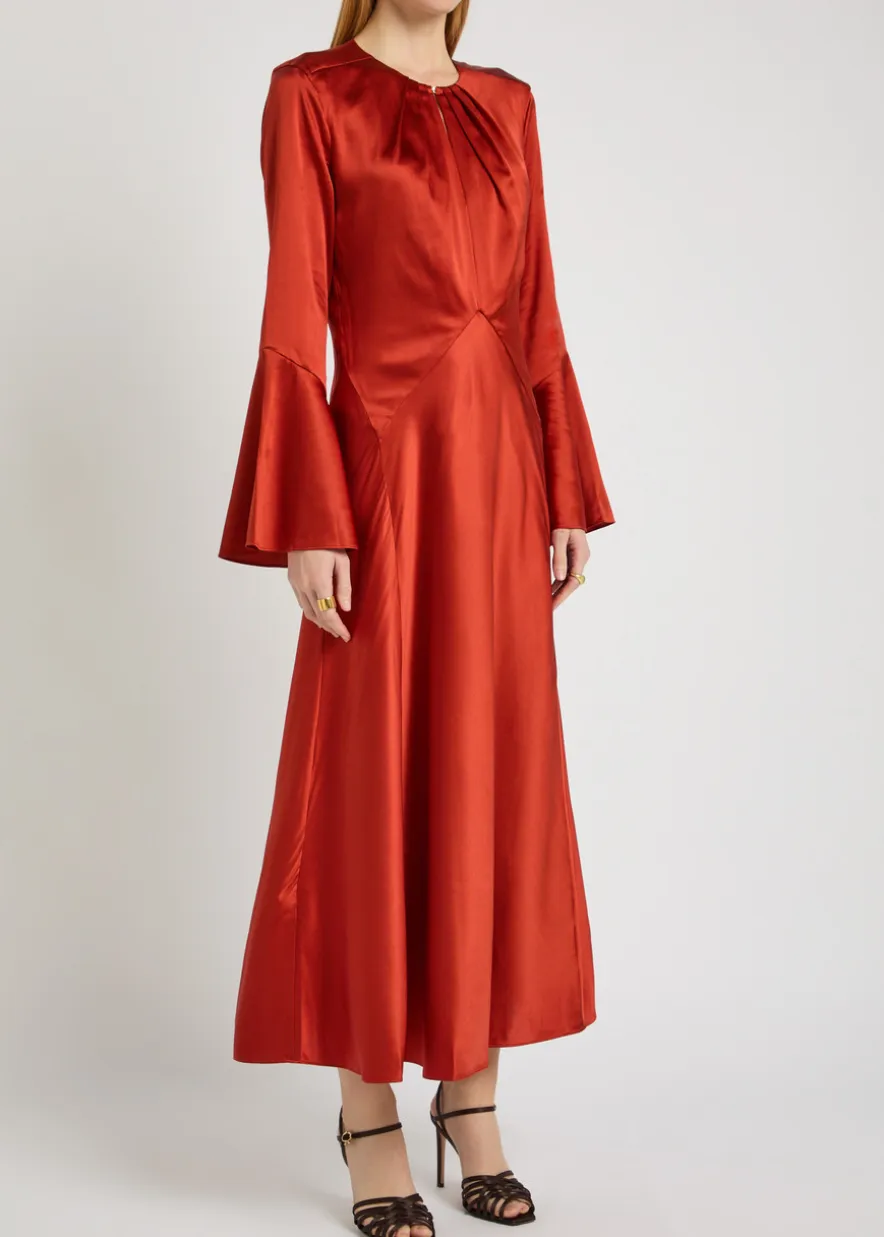 Ezri silk-blend midi dress