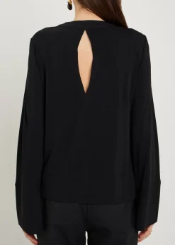 Fabiola keyhole jersey blouse