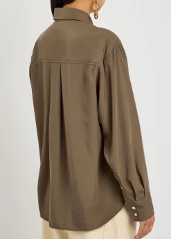 Fabriza logo-embroidered modal-blend shirt