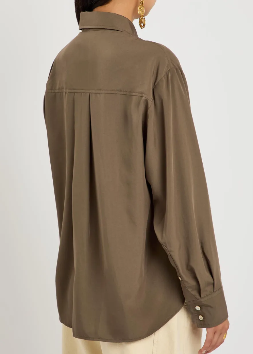 Fabriza logo-embroidered modal-blend shirt