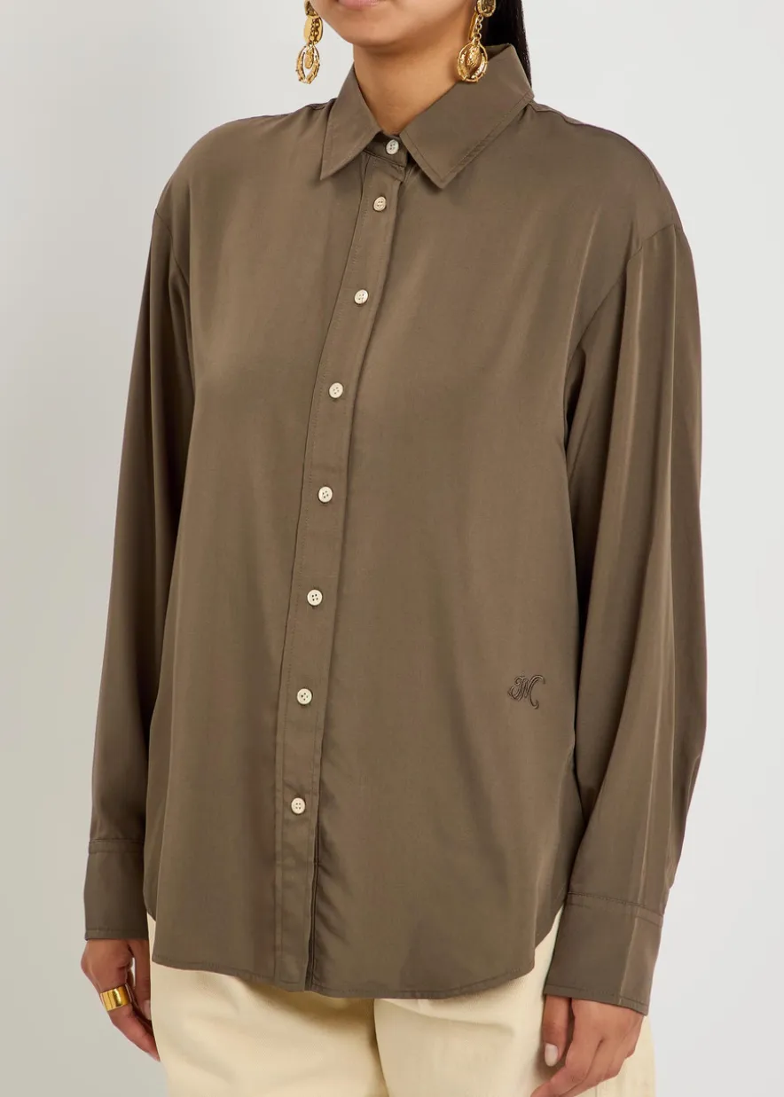 Fabriza logo-embroidered modal-blend shirt