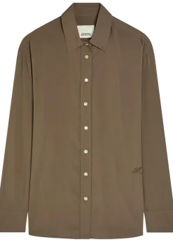 Fabriza logo-embroidered modal-blend shirt