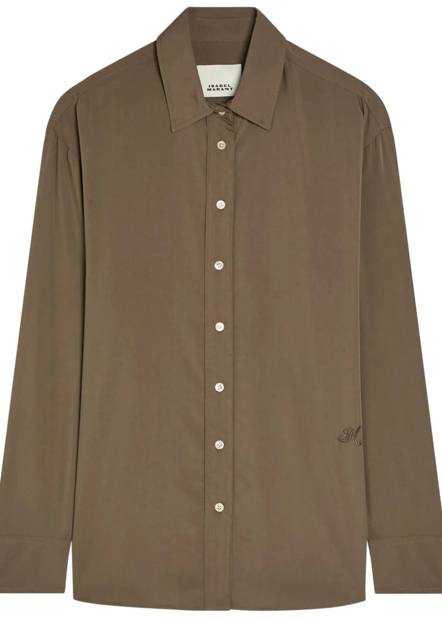 Fabriza logo-embroidered modal-blend shirt