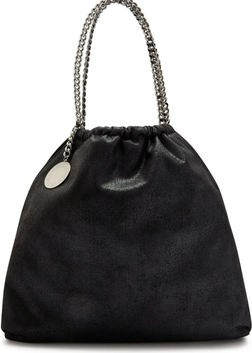 Falabella drawstring faux suede tote