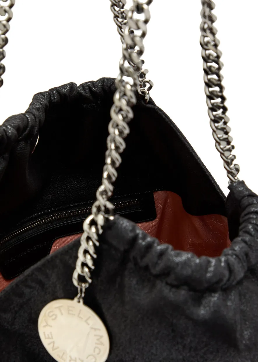 Falabella drawstring faux suede tote
