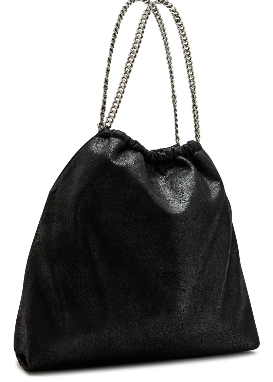Falabella drawstring faux suede tote