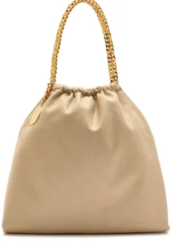 Falabella drawstring faux suede tote