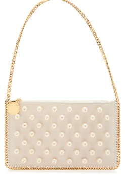 Falabella embellished satin shoulder strap