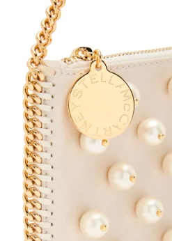 Falabella embellished satin shoulder strap