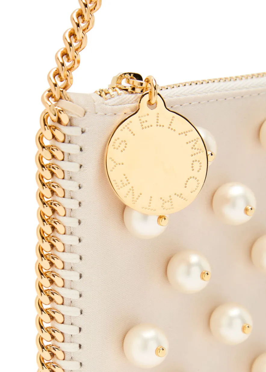 Falabella embellished satin shoulder strap