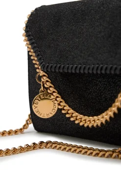 Falabella grained faux suede wallet-on-chain