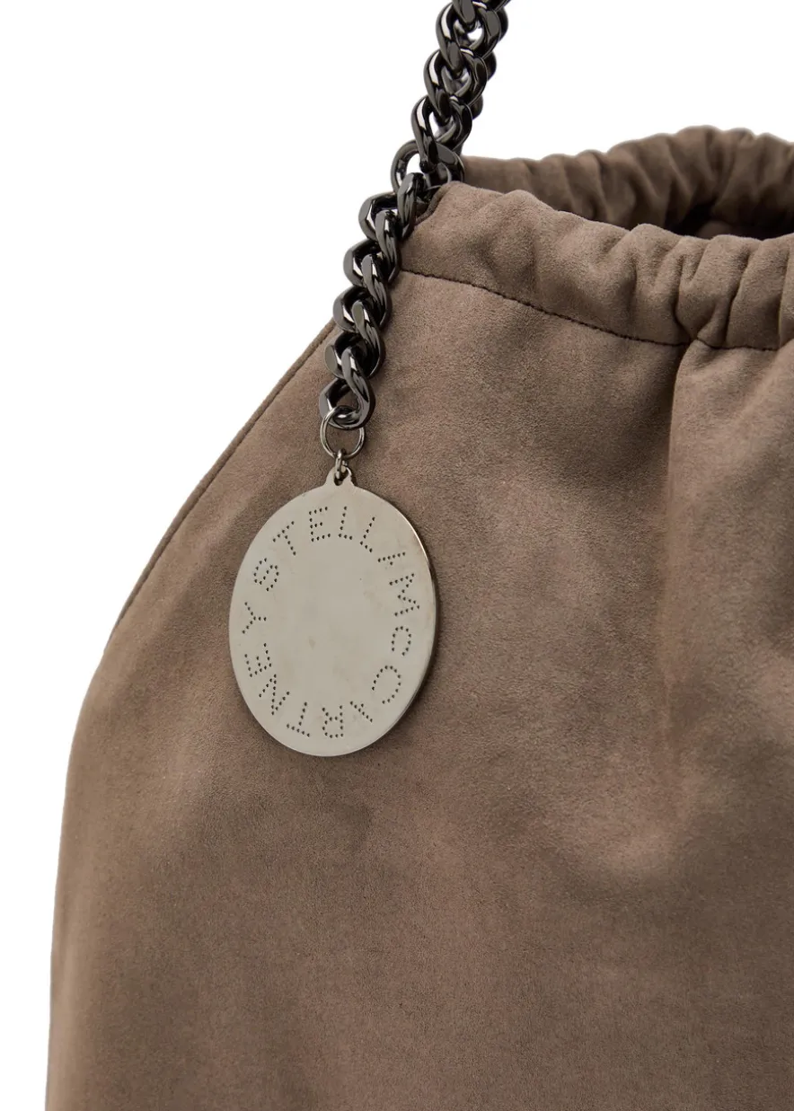 Falabella medium drawstring faux suede tote