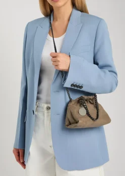 Falabella mini drawstring faux suede bag