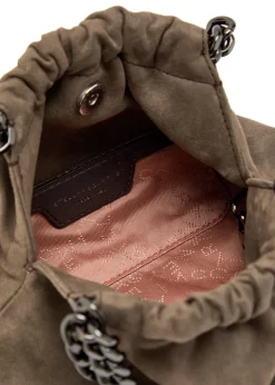 Falabella mini drawstring faux suede bag