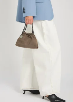Falabella mini drawstring faux suede bag