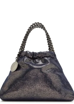 Falabella Mini Drawstring metallic faux suede tote bag