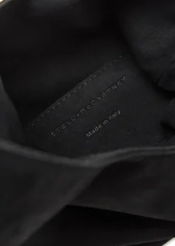 Falabella suede wristlet bag