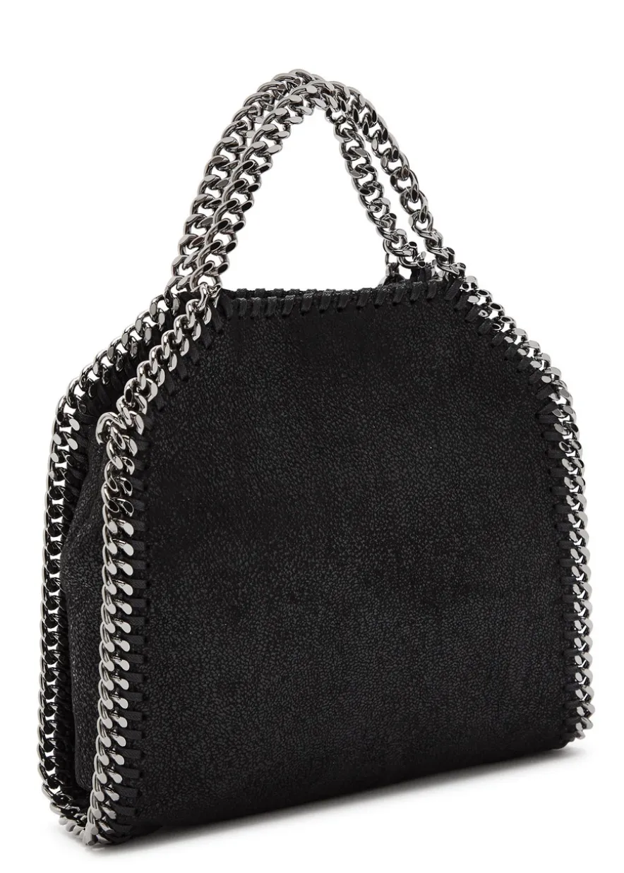 Falabella tiny faux suede tote