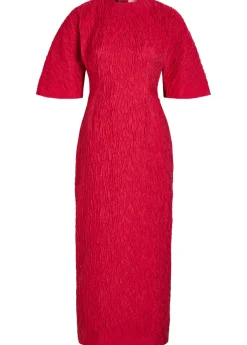 Falah cloqué midi dress