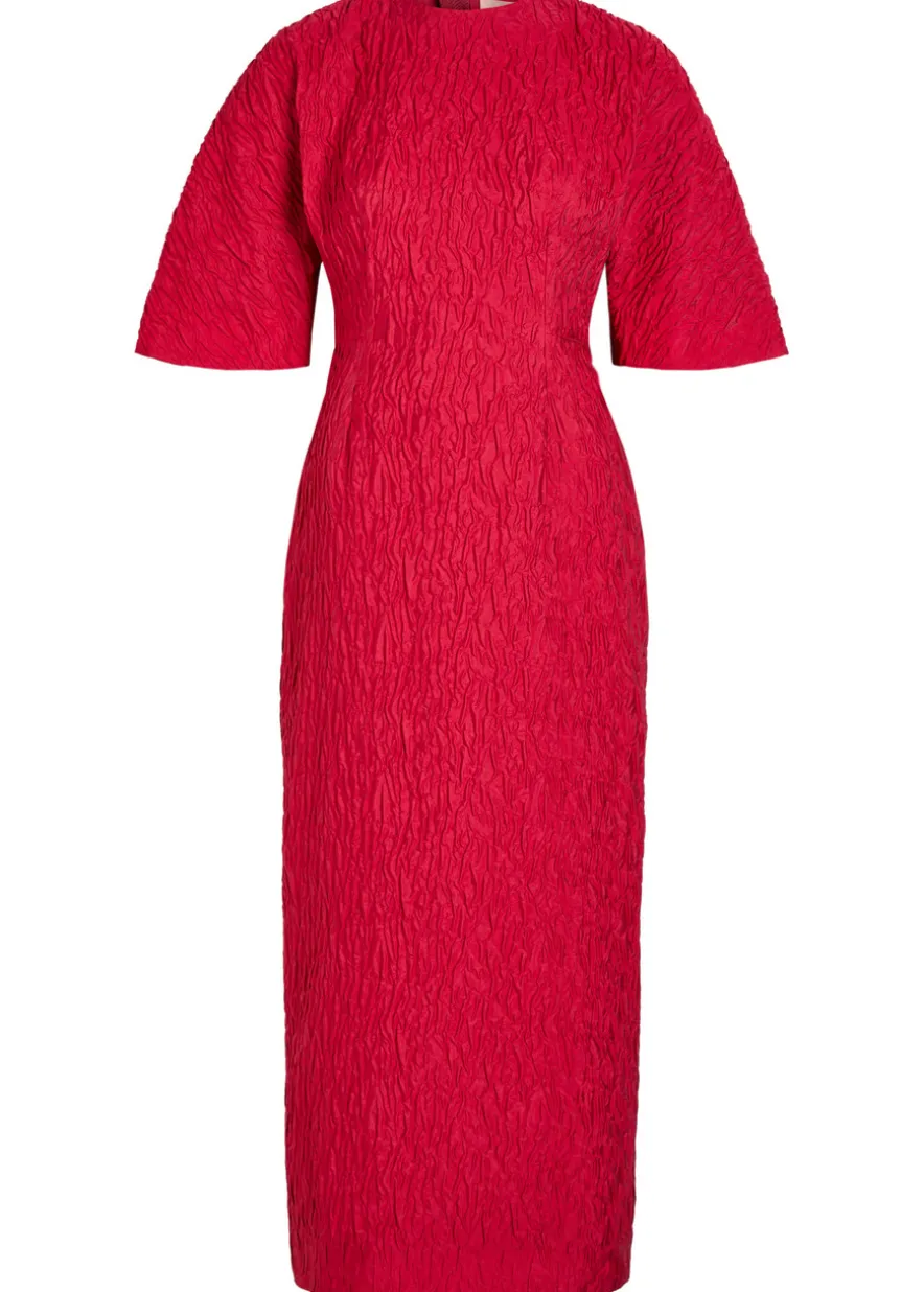 Falah cloqué midi dress