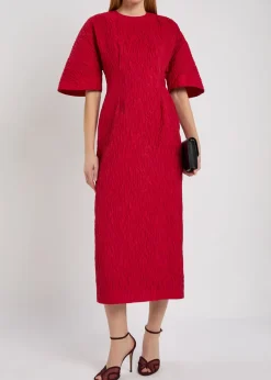Falah cloqué midi dress