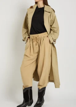 Falcona drawstring woven trousers