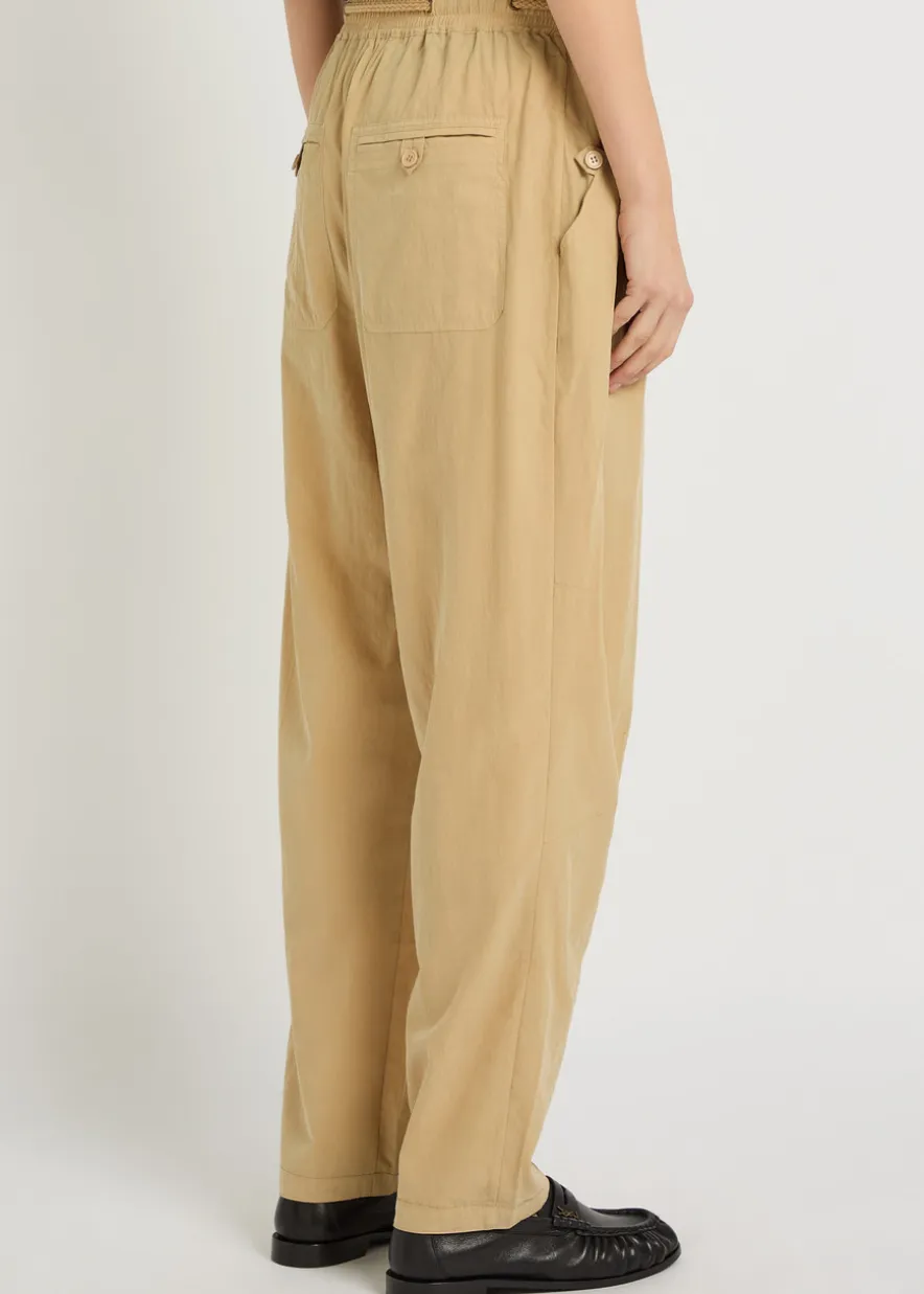 Falcona drawstring woven trousers