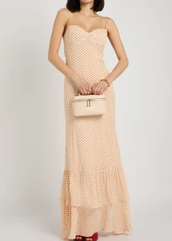Fallon polka dot chiffon maxi dress