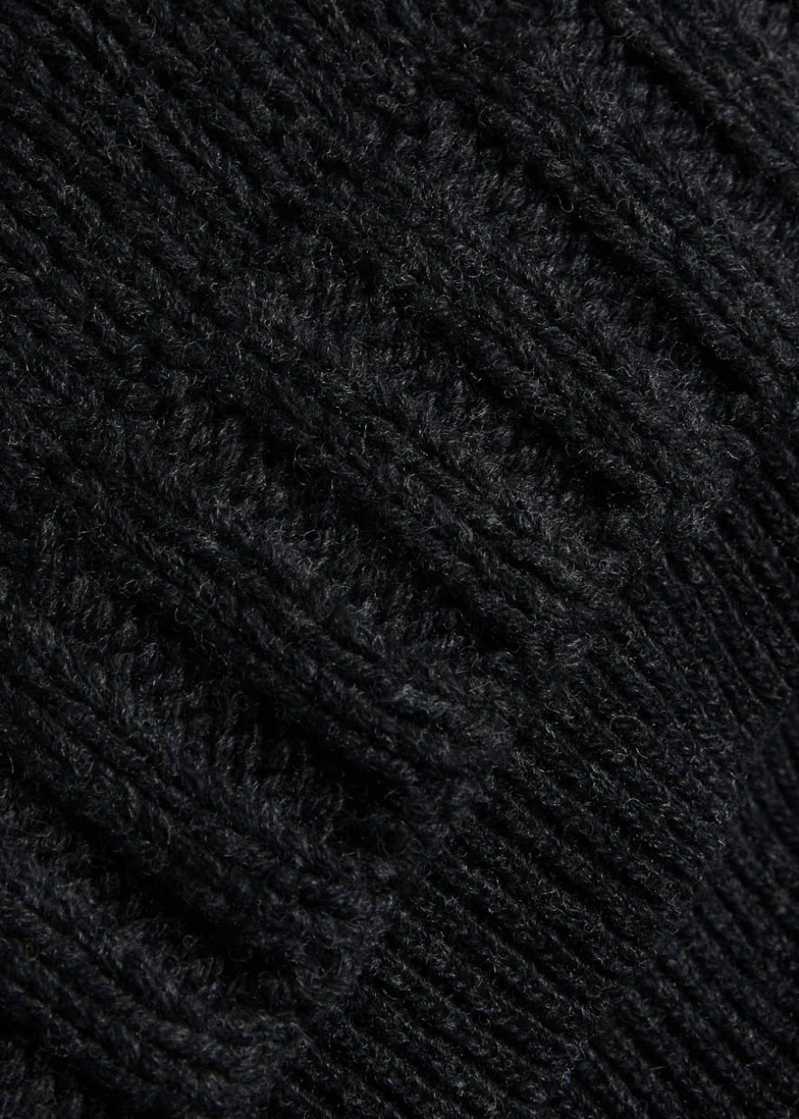 False layered-effect merino wool jumper