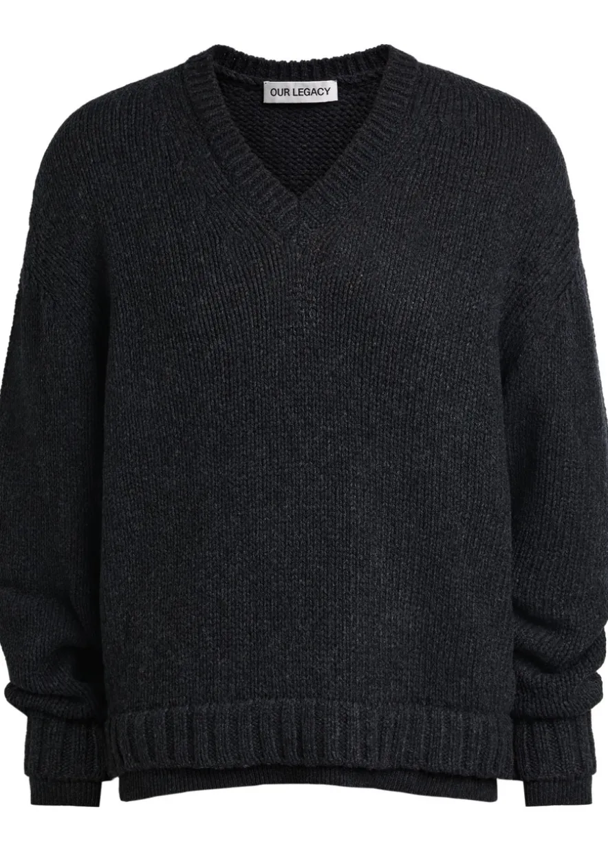 False layered-effect merino wool jumper