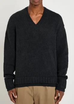 False layered-effect merino wool jumper