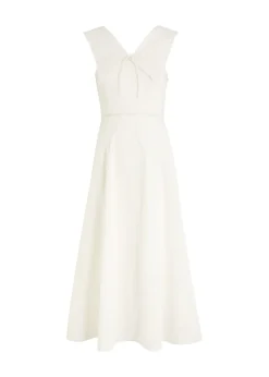 Fan Fan embroidered cotton midi dress