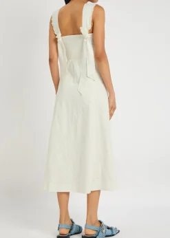 Fan Fan embroidered cotton midi dress