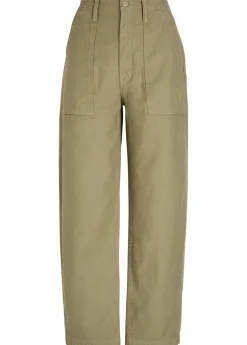 Fangirl Fatigue Flood barrel-leg cotton trousers