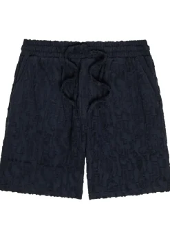 Fausto flocked-pattern terry shorts