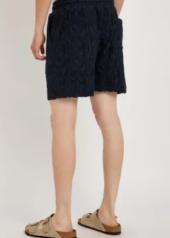 Fausto flocked-pattern terry shorts