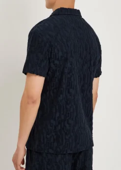 Fausto flocked-pattern terry shirt