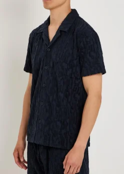 Fausto flocked-pattern terry shirt