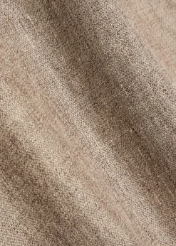 Faux leather panel linen top