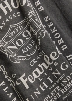Fearless printed distressed cotton T-shirt