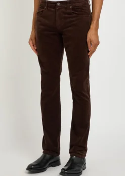 Federal slim straight-leg corduroy trousers